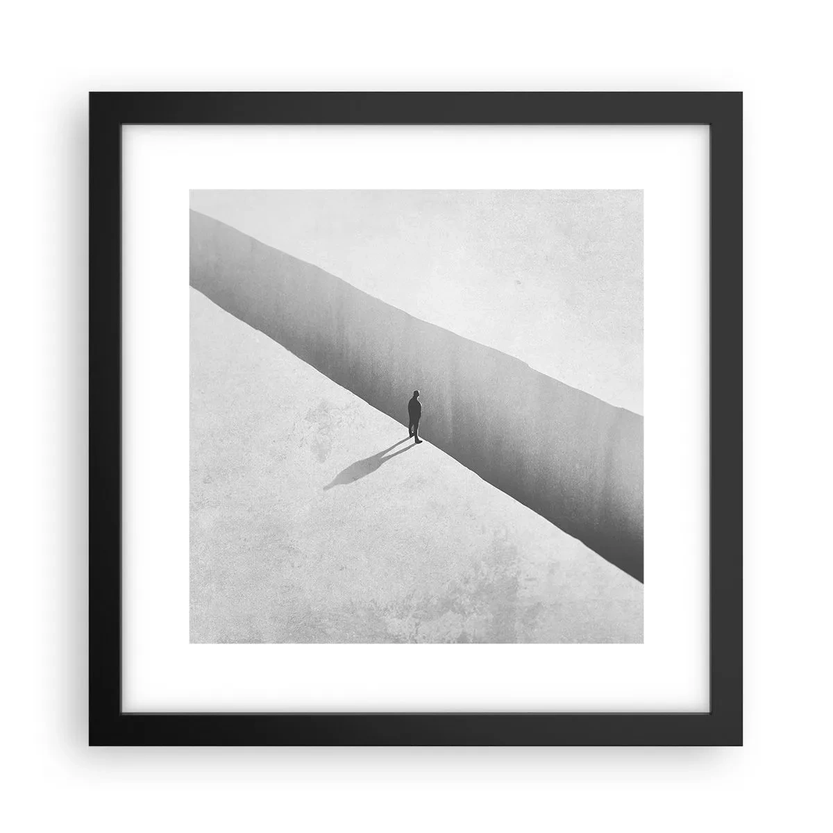 Poster in einem schwarzem Rahmen - Klares Ziel - 30x30 cm