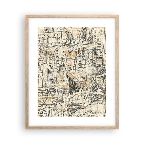 Poster in einem Rahmen aus heller Eiche - Es wartet darauf, entschlüsselt zu werden - 40x50 cm