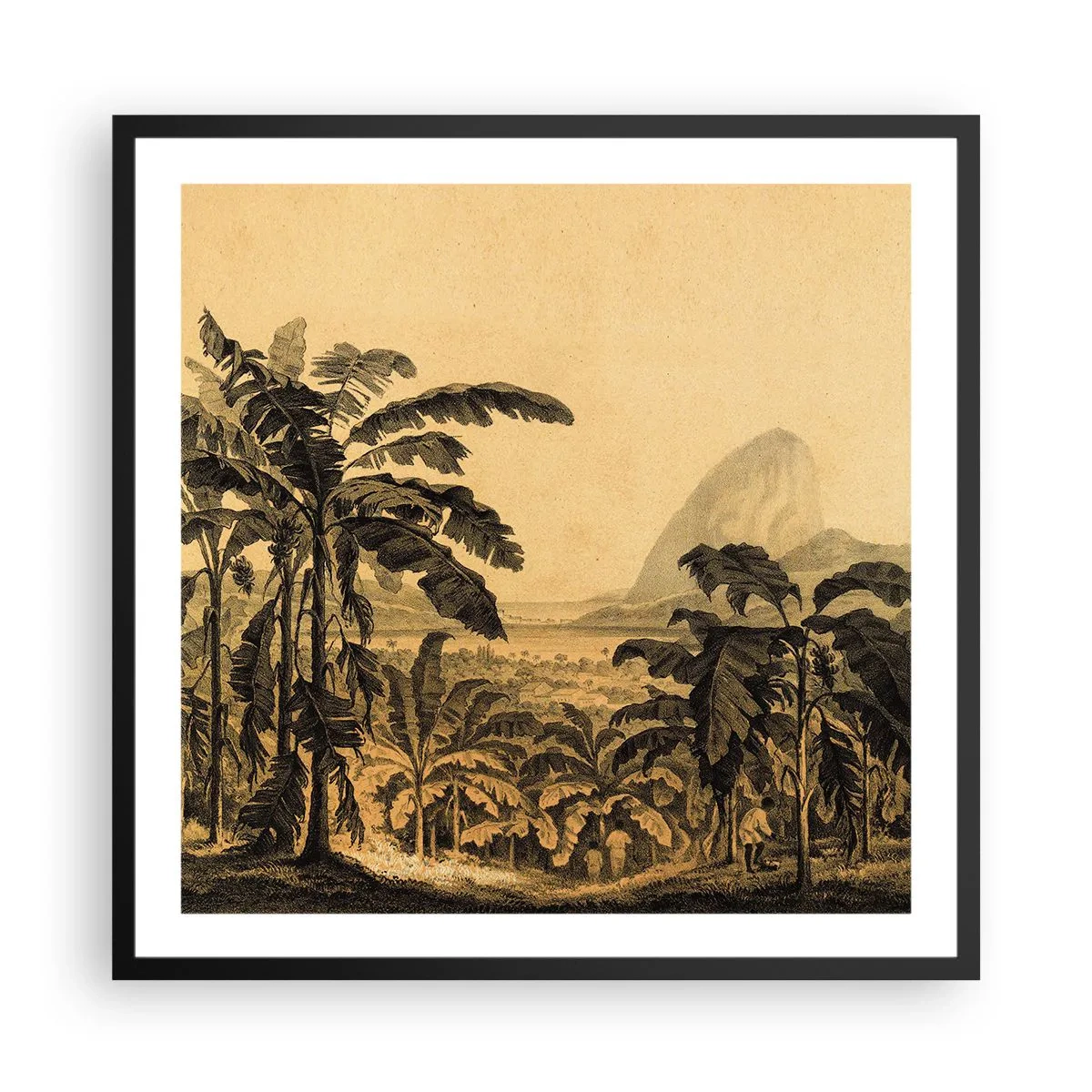 Poster in einem schwarzem Rahmen - in einem kolonialen Klima - 60x60 cm