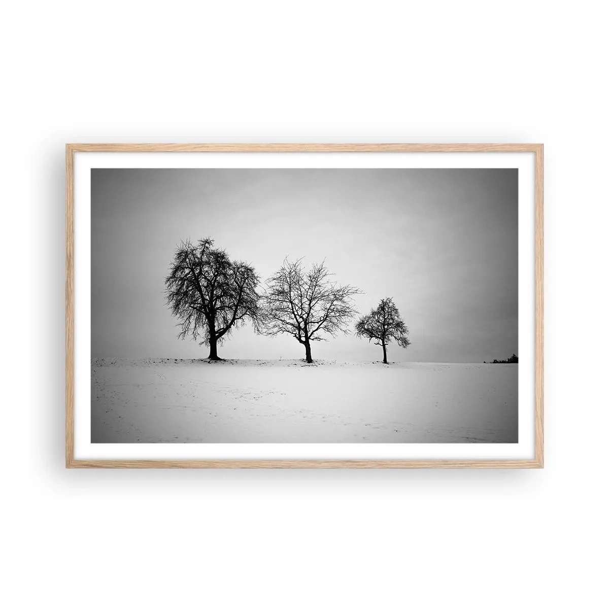 Poster in einem Rahmen aus heller Eiche - Wovon träumen sie? - 91x61 cm