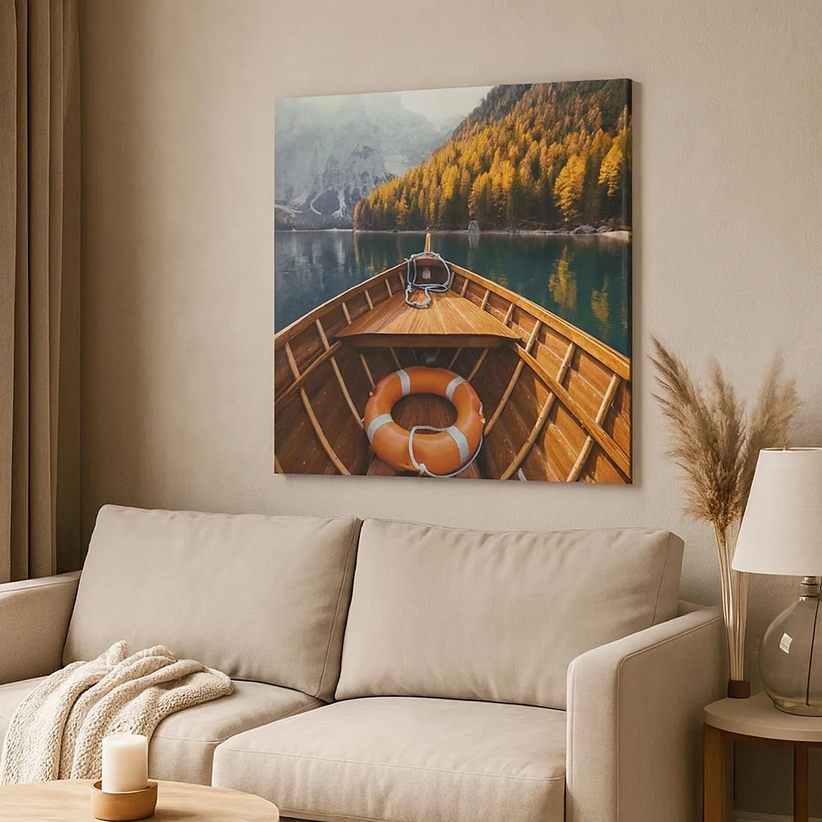 Bild auf Leinwand - Leinwandbild - Bergreise - 30x30 cm