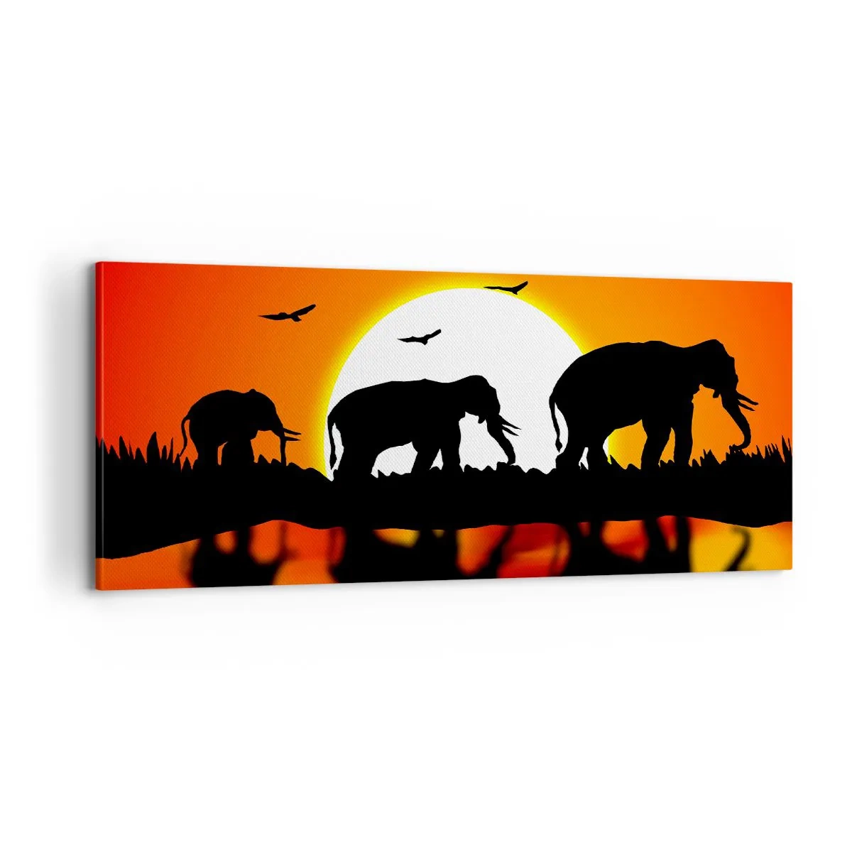 Bild auf Leinwand - Leinwandbild - Und abends einen kleinen Drink trinken - 100x40 cm