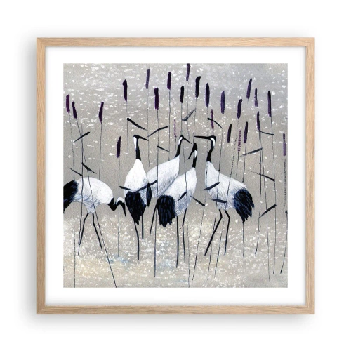 Poster in einem Rahmen aus heller Eiche - Unter ihren eigenen - 50x50 cm