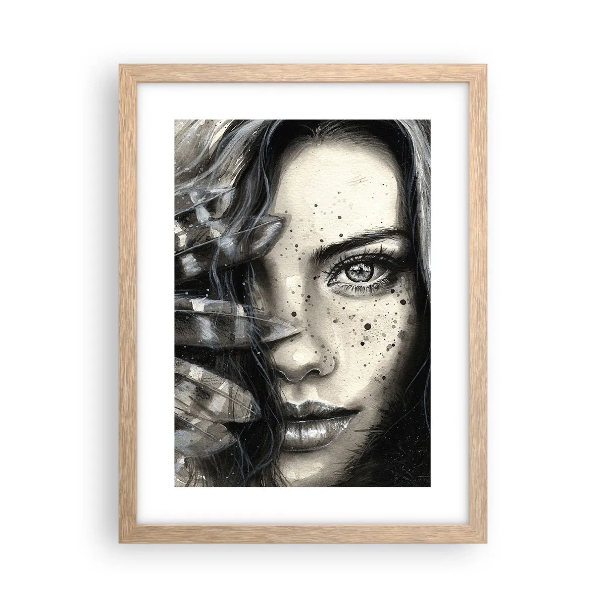 Poster in einem Rahmen aus heller Eiche - Wilde Schönheit - 30x40 cm