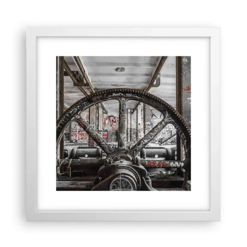 Poster in einem weißen Rahmen - Das geheime Leben der Fabrik - 30x30 cm