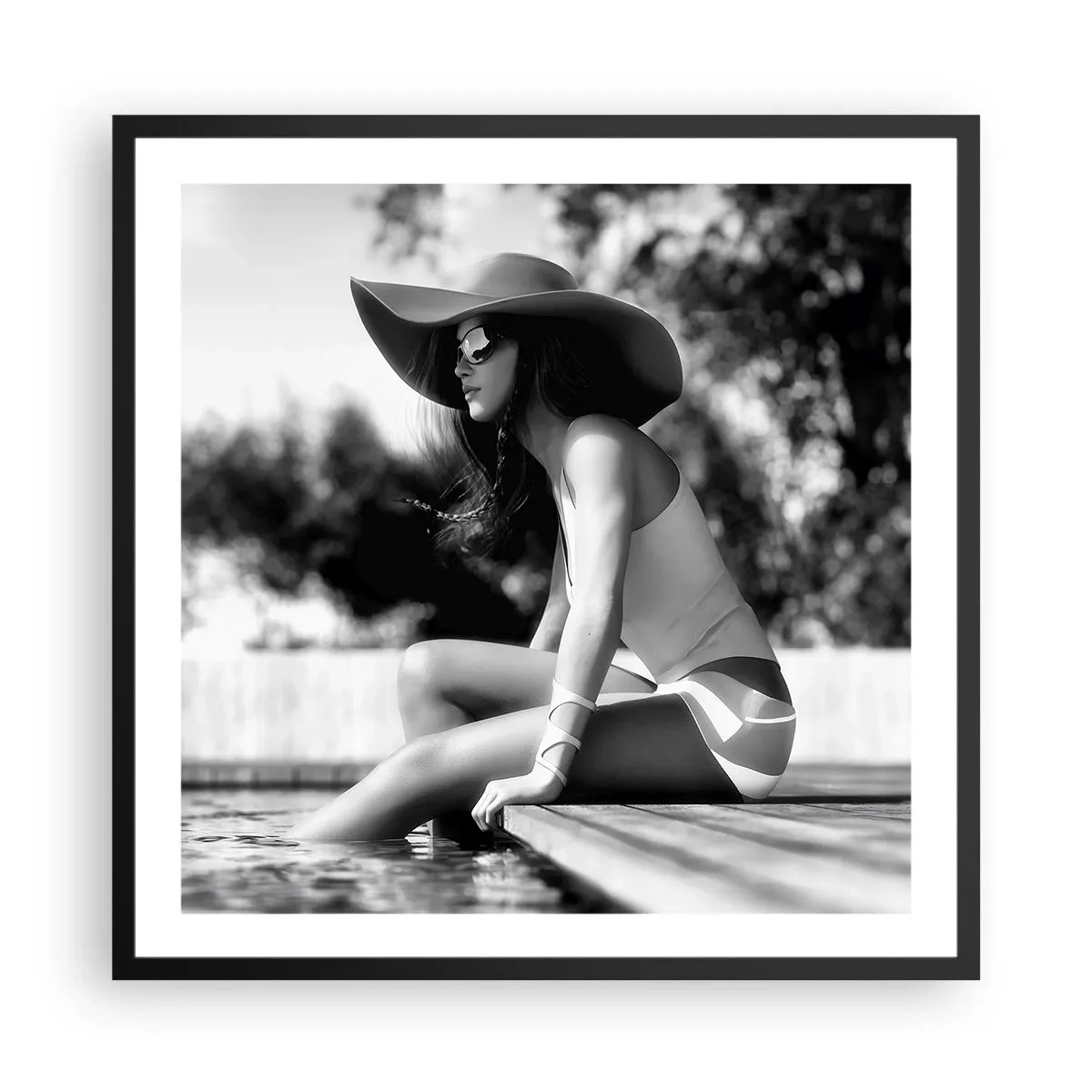 Poster in einem schwarzem Rahmen - Sommertraum - 60x60 cm