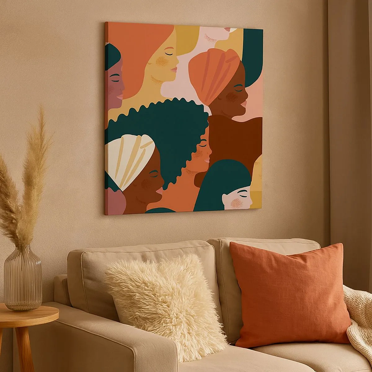 Bild auf Leinwand - Leinwandbild - Nur Weiblichkeit - 30x30 cm