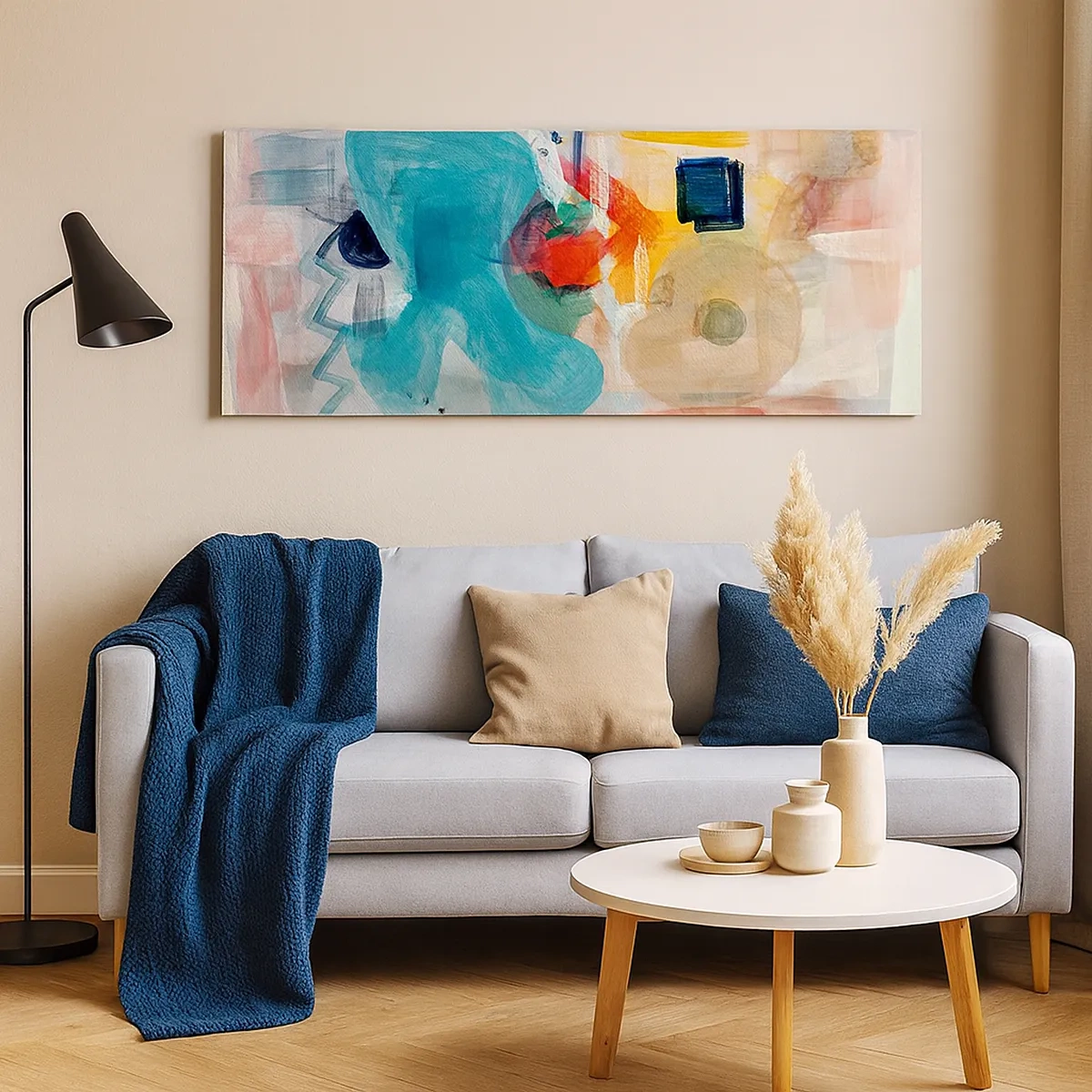 Bild auf Leinwand - Leinwandbild - Buntes Spiel - 30x30 cm