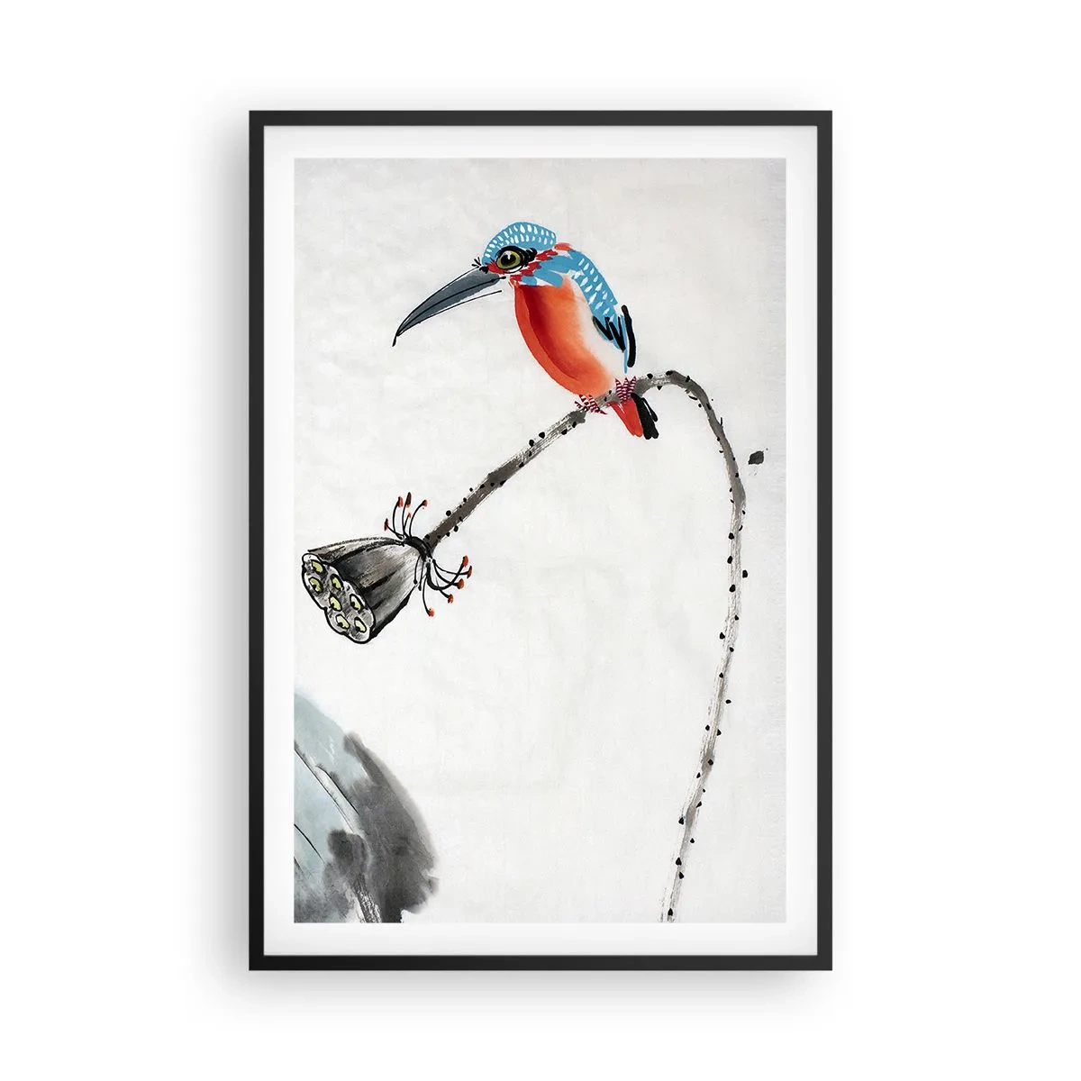 Poster in einem schwarzem Rahmen - Das Leben der Wiese - 61x91 cm