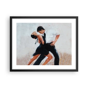 Poster in einem schwarzem Rahmen - Tango meiner Träume und Träume - 50x40 cm