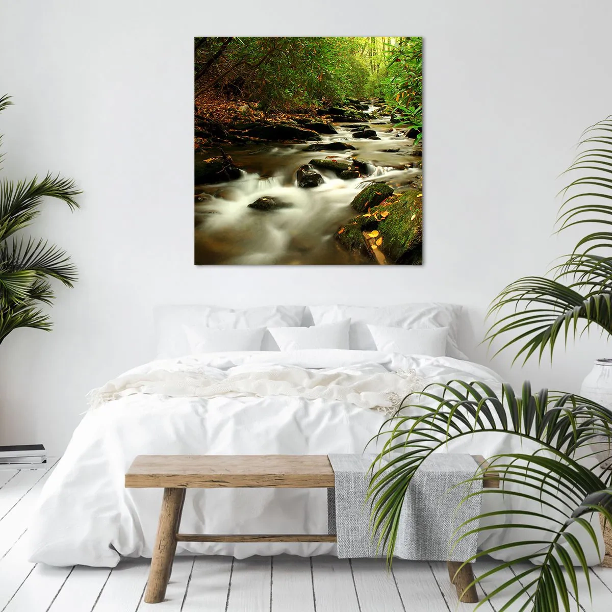 Bild auf Leinwand - Leinwandbild - Wie flüssiges Silber - 50x50 cm