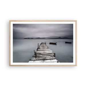 Poster in einem Rahmen aus heller Eiche - Du kannst morgen gehen - 91x61 cm