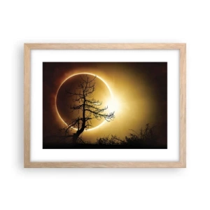 Poster in einem Rahmen aus heller Eiche - Totale Finsternis - 40x30 cm