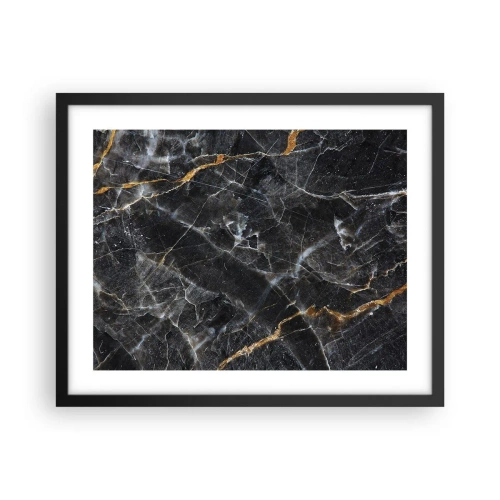 Poster in einem schwarzem Rahmen - Das Innenleben des Steins - 50x40 cm
