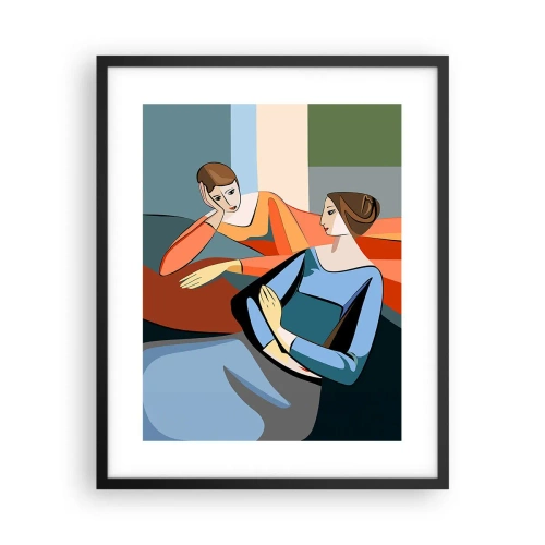 Poster in einem schwarzem Rahmen - Moment der Zuversicht - 40x50 cm