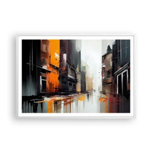 Poster in einem weißen Rahmen - Regnerischer Tag - 100x70 cm