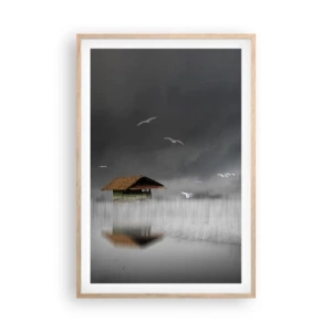 Poster in einem Rahmen aus heller Eiche - Schutz vor Regen - 61x91 cm