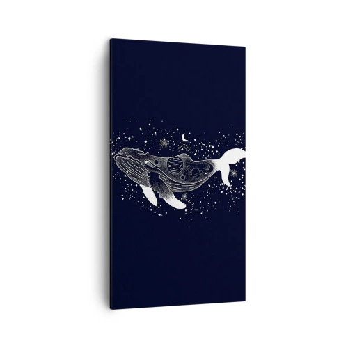 Bild auf Leinwand - Leinwandbild - Im Ozean des Universums - 45x80 cm