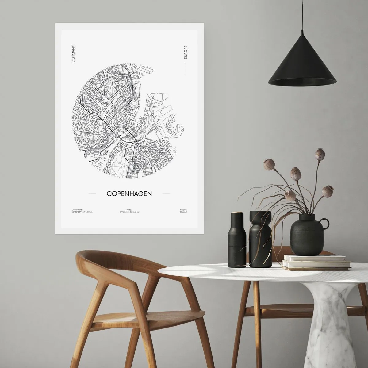Poster - Anatomie von Kopenhagen - 40x50 cm