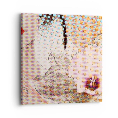 Bild auf Leinwand - Leinwandbild - Comic-Heldin - 30x30 cm