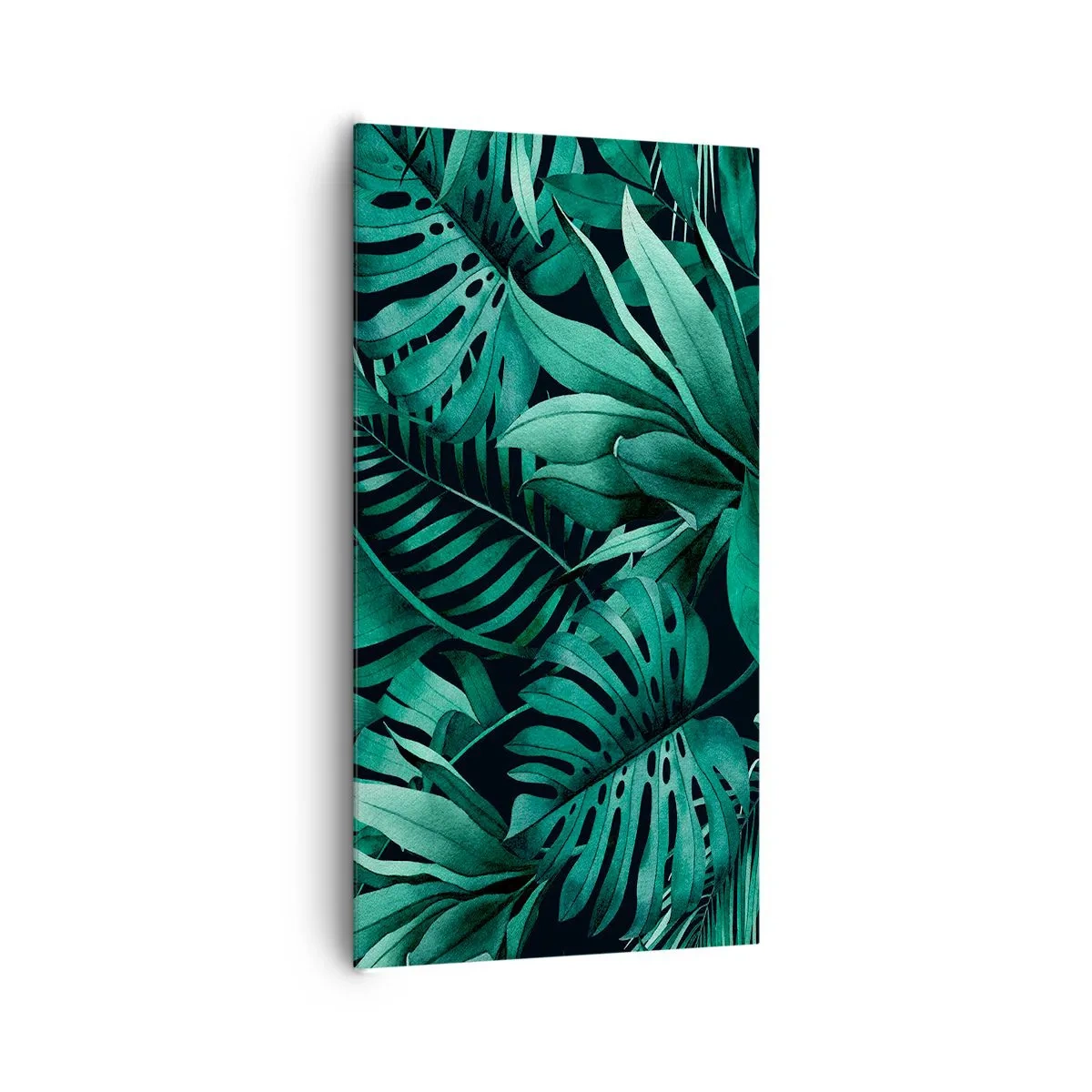 Bild auf Leinwand - Leinwandbild - Die Tiefe des tropischen Grüns - 65x120 cm