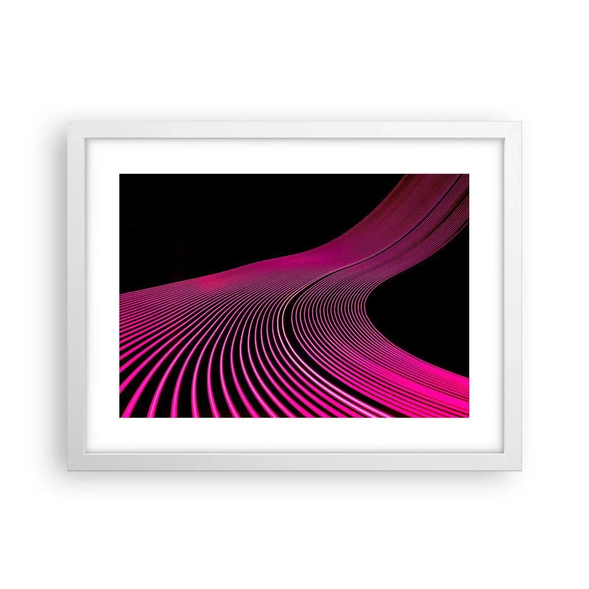 Poster in einem weißen Rahmen - Allee des Lichts - 40x30 cm