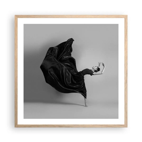 Poster in einem Rahmen aus heller Eiche - Beflügelt durch die Musik - 60x60 cm