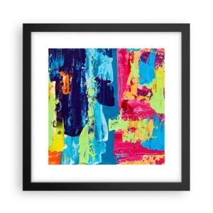 Poster in einem schwarzem Rahmen - Das Leben ist wunderschoen! - 30x30 cm