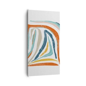 Bild auf Leinwand - Leinwandbild - Abstraktion mit einem freundlichen Lächeln - 65x120 cm