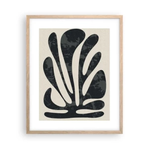 Poster in einem Rahmen aus heller Eiche - Vielfingrige Abstraktion - 40x50 cm