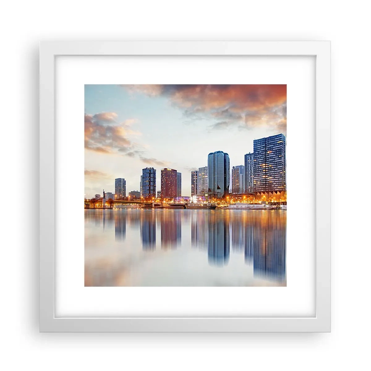 Poster in einem weißen Rahmen - Die monumentale Ruhe von Paris - 30x30 cm