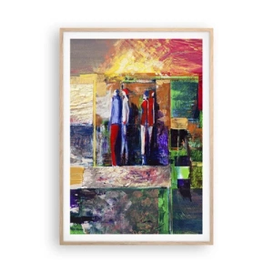 Poster in einem Rahmen aus heller Eiche - Beziehungen und Emotionen - 70x100 cm