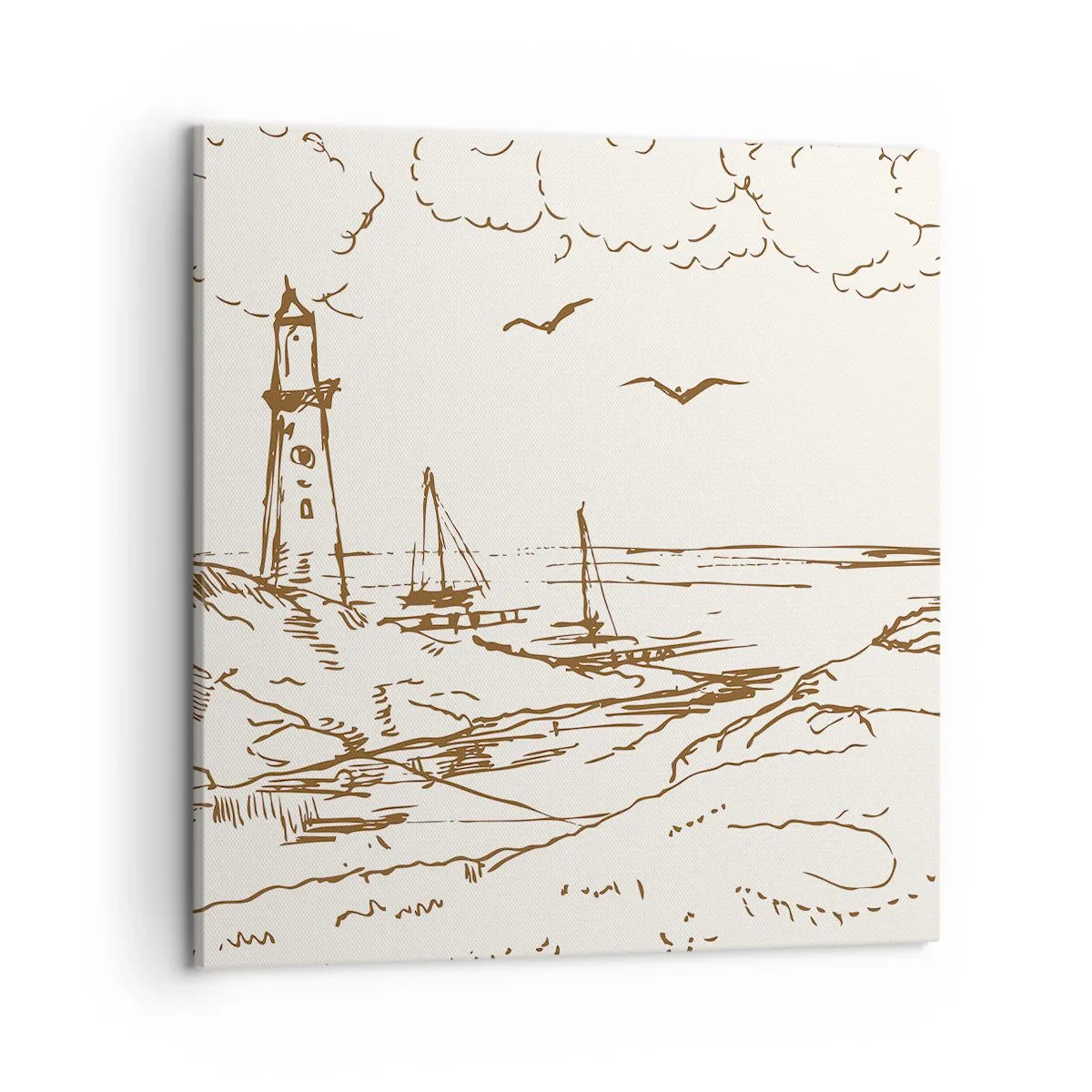 Bild auf Leinwand - Leinwandbild - Ein Überblick über die Erinnerungen an den Sommer - 50x50 cm