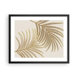 Poster in einem schwarzem Rahmen - Goldene Palme! - 50x40 cm