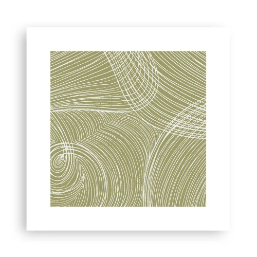 Poster - Komplizierte Abstraktion in Weiß - 30x30 cm