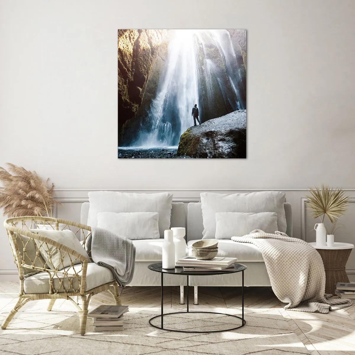 Glasbild - Bild auf glas - Wiederherstellung der Proportionen - 50x50 cm