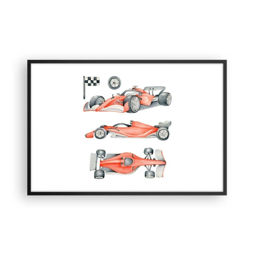 Poster in einem schwarzem Rahmen - Dem Traum folgen - 91x61 cm