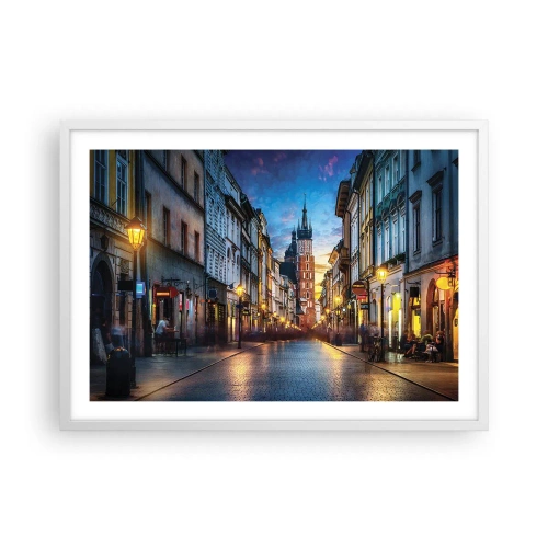 Poster in einem weißen Rahmen - Krakauer Charme - 70x50 cm