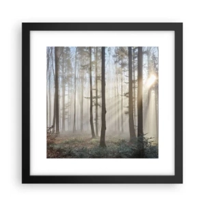 Poster in einem schwarzem Rahmen - Der Nebel ist auch aufgewacht - 30x30 cm