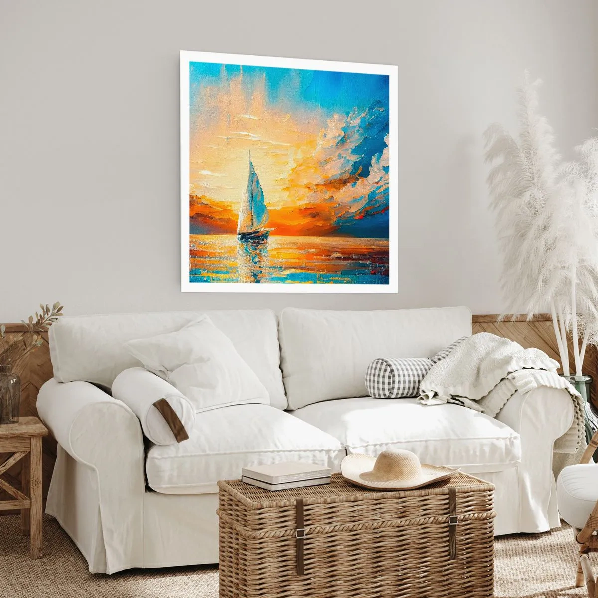 Poster - In Gold segeln - 60x60 cm