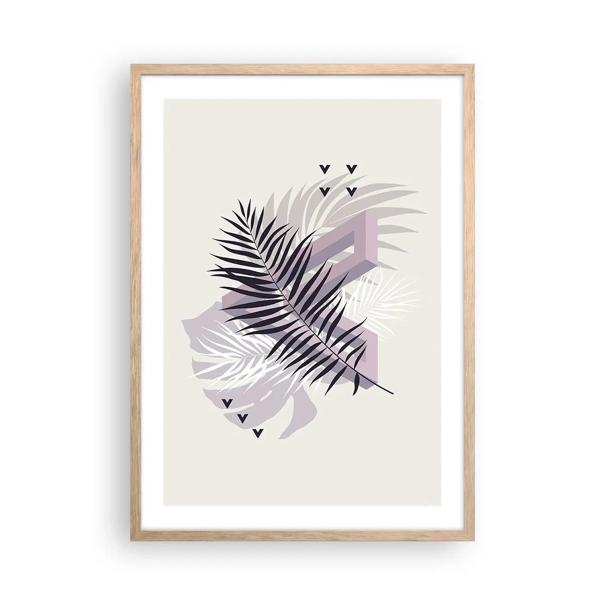 Poster in einem Rahmen aus heller Eiche - Der Schatten des Schattens - 50x70 cm