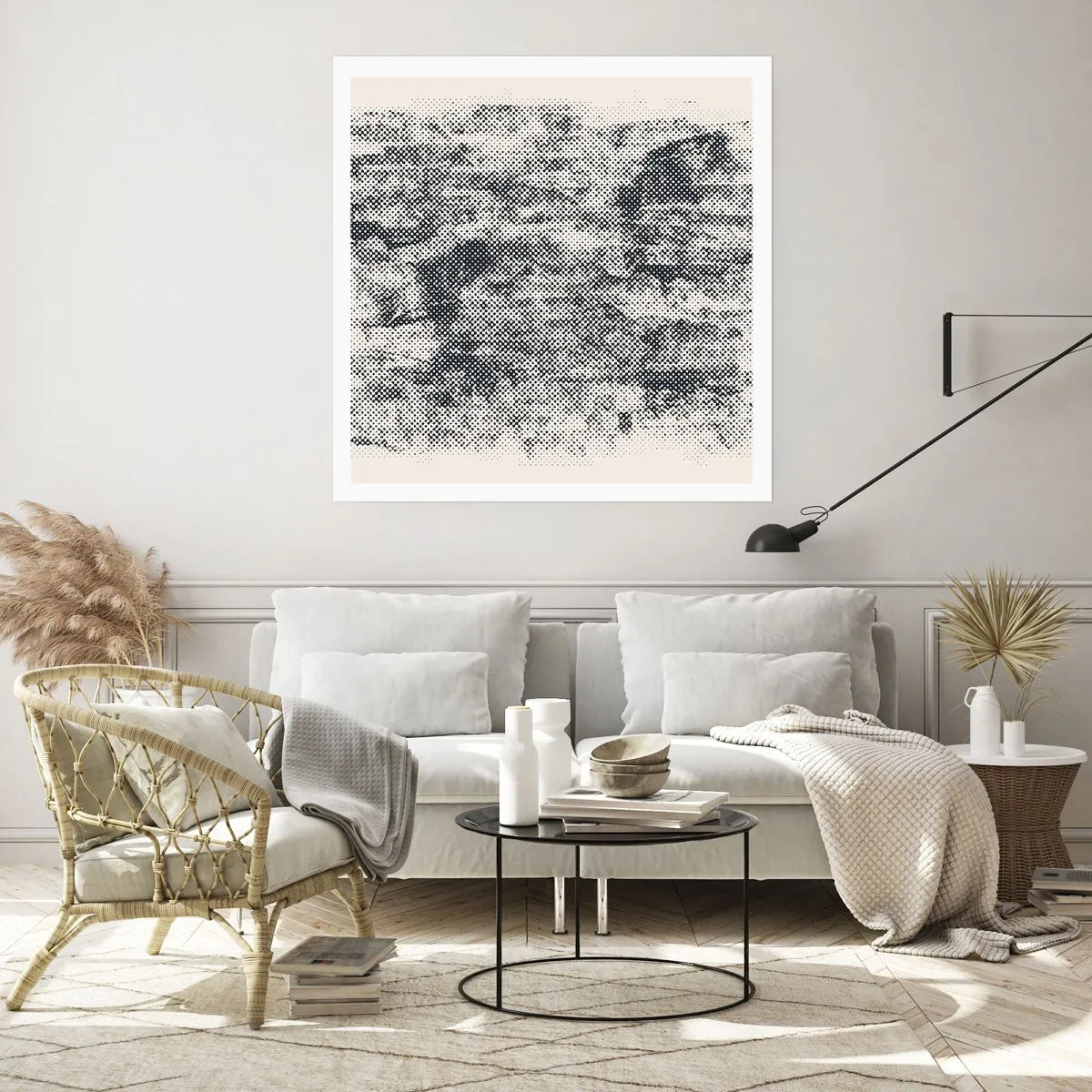 Poster - Nebelige Komposition - 60x60 cm