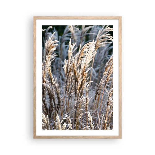 Poster in einem Rahmen aus heller Eiche - Gekleidet mit Frost - 50x70 cm