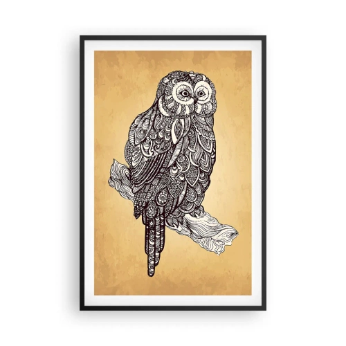 Poster in einem schwarzem Rahmen - Kunstvolle Ornamente der Weisheit - 61x91 cm