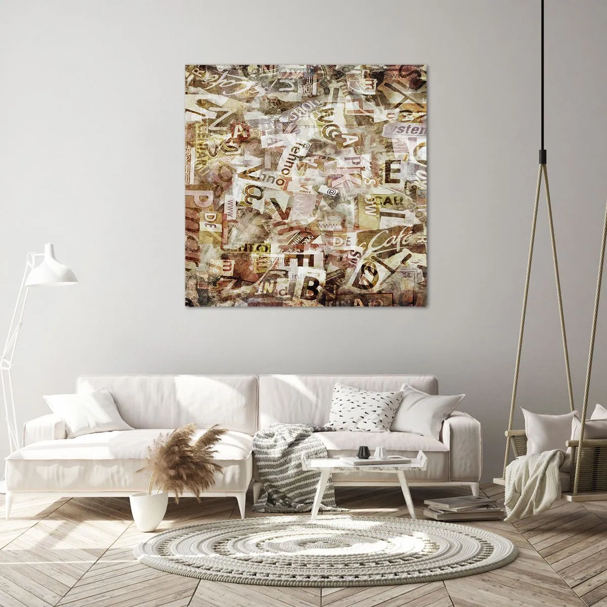 Bild auf Leinwand - Leinwandbild - Ich vereinige das Geschwätz - 40x40 cm