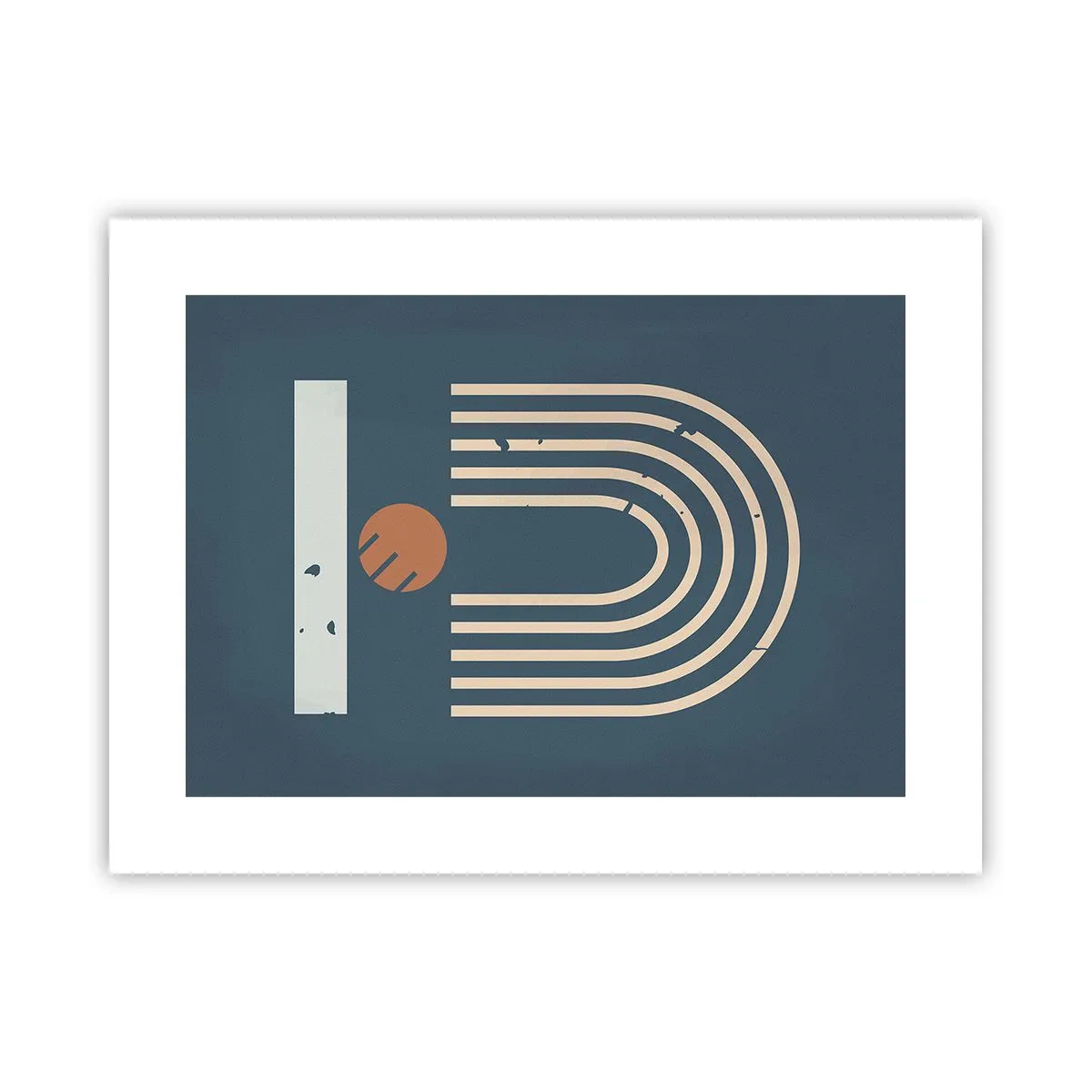 Poster - Geometrie auf dem Granatapfel - 40x30 cm