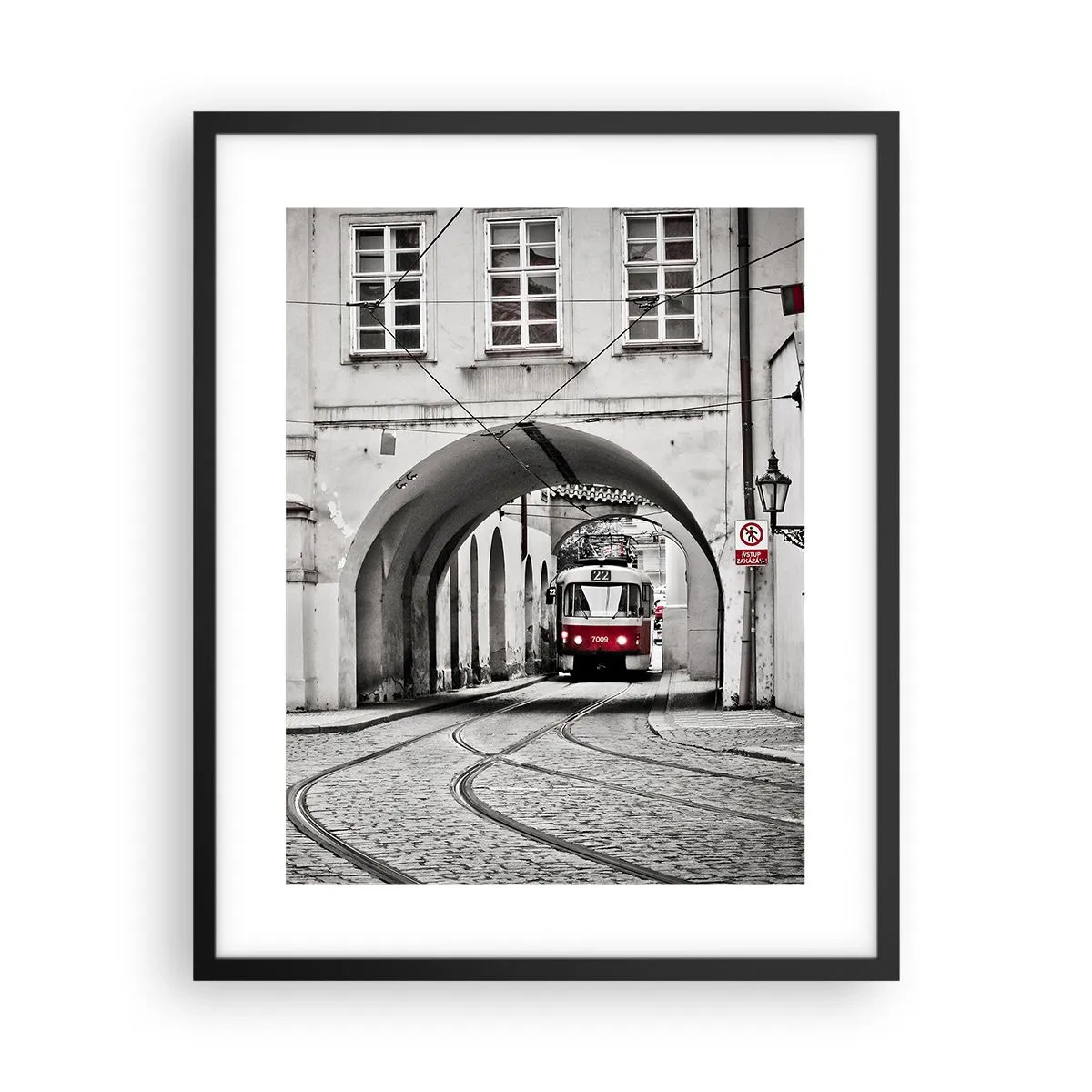 Poster in einem schwarzem Rahmen - Durch das Stadtlabyrinth - 40x50 cm