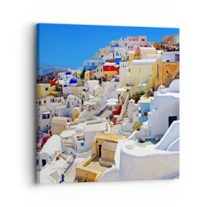 Bild auf Leinwand - Leinwandbild - Der Traum vom griechischen Sommer - 30x30 cm