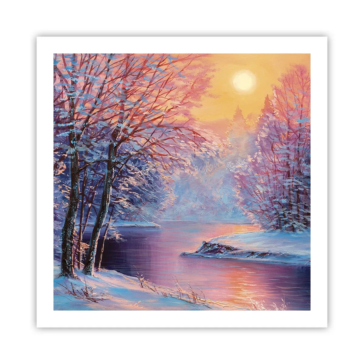Poster - Die Farben des Winters - 60x60 cm