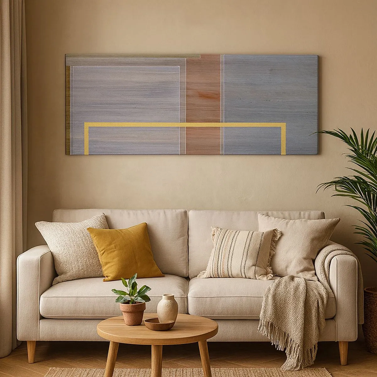 Bild auf Leinwand - Leinwandbild - Einfach und ruhig - 100x40 cm